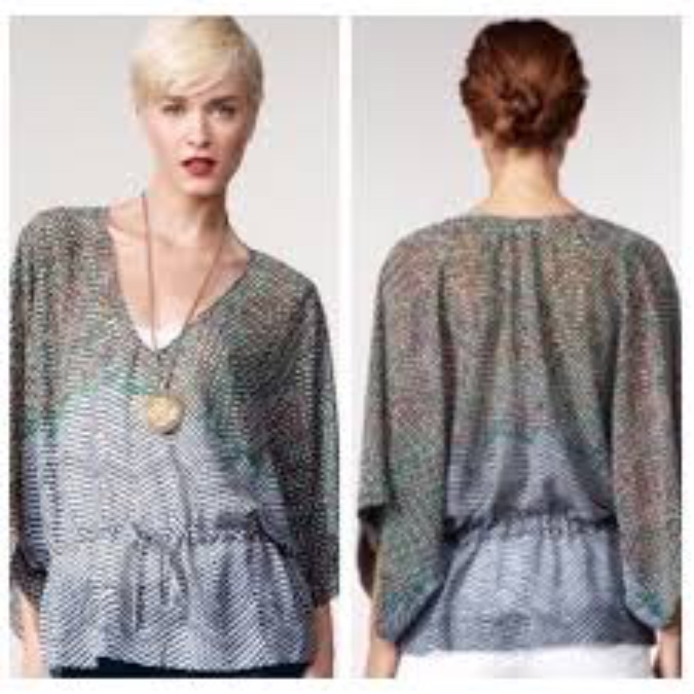 Patterned Sheer Blouse | CAbi - Picture 1 of 7